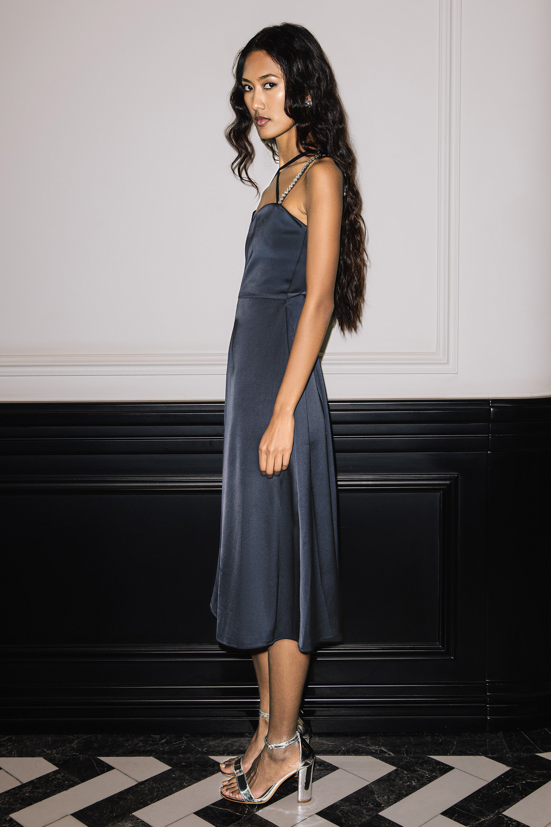 Oxford Blue Glint Dress, Blue, image 4